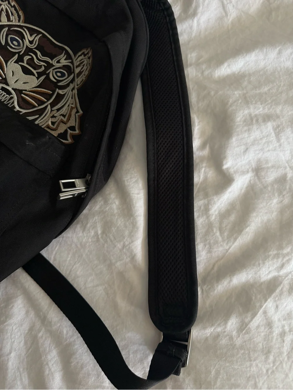 KENZO PARIS Black Backpack with Tiger Logo